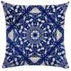 Pillow 45x45cm Classic Blue Printed Square Pillowcase Geometric Cover Car Sofa Bedding Decorative Pillowcover Home Decoration