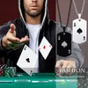 Colares com Pingente Cool Punk King Of Hearts Para Homens Aço Inoxidável Lucky Ace Spades Poker A Collar Jóias