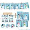 Packing Bags Christmas Snowman Candy Elk Tree Gift Kraft Paper Drop Delivery Otdno