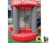 Custom Made Red Round Inflatable Money Machine Inflatable Cash Grabber Booth With Graba A Grand For Promotion