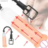 20cm Penis Pump With Artifical Vagina Real Pussy For Men Cock Enlargement Medical Exerciser Sex Toys Male Masturbator Erotic Set L230518