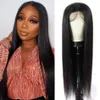 Bone Straight 13x4 HD Transparent Lace Frontal Wig Natural Color Swiss 4x4 Lace Closure Wigs Remy Human hair For Women