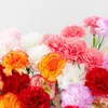 Dried Flowers Head 60CM Artificial Silk Carnation Bouquet for Home Wedding Decoration Fake Accessories Mother's Day Gifts