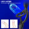 Sexy Toys Cockring pour Homme Couple Chasteté Pénis Cock Ring Ass Butt Plug Anal Vibrateur Mâle Masturbateur Kegel Ball Vibrant L230518