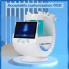 2023 Accessoires Nieuwe Intelligente Ice Blue Machine Zuurstof Jet Aqual Peeling Met 10 Miljoen Pixel Huid Analzyer Rf Fractionele Machine