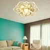 Ljuskronor modern 9W LED Crystal Chandelier Pendant Flower Shape Lamp Hallway Decor Light