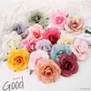 Dried Flowers 10PCs Silk Rose Artificial 7cm Cheap Fake Flower Quality Wedding Decoration For Home Room Decor Party Garden DIY Wreath