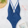 Women's Swimwear 2023 Solid Thong One Piece Swimsuits Women Sexy Push Up Swimming Suit For Bath Ladies High Cut One-pieces