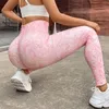 Aktive Hosen Energie Nahtlose Leggings Gym Mädchen Leggins Bedruckte Rosa Legings Sport Frauen Fitness Hohe Taille Push-Up Laufen Yoga