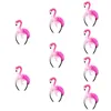 Bandanas 9 Pcs Flamingo Headband Decor Children's Place Girls Clothes Performance Props Festival Accessories Satin Miss Summer Outfits