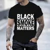 Men's T Shirts Men's Men's T-shirt Black Smoke Matters Trucks Trucker Funny Design Tee Summer Casual O-neck Men Male Tops Short