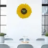 Wall Clocks Outdoor Clock Silent Non Ticking Waterproof Decorative Cute Sunflower For Home Fence Backyard