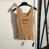 Cropped Tank Top Women Knits T Shirts Tee Designer Letter Sport Tops Ladies Sexy Vest Yoga Tees