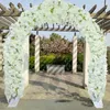 Party dekoration Anpassa vita körsbärsblommor Arch Door U Shaped Design för bröllopsbakgrundsväg citerade rekvisita