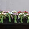 Suszone kwiaty Symulacja róży Mały bukiet domowy salon stół jadalny ślub trzymający dekoracyjne sztuczne fałszywe rośliny