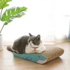 Скретчики кошачья кровать для скребки для кошек износостойкий скребок для ногтей коврик для коврика. Гворовичная бумажная картонная картонная кошка кровать питомцы продукты