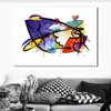 Abstract Figurative Art on Canvas Rhythmus Handmade Oil Painting Modern Decor