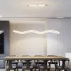 Chandeliers 2023 LED Pendant Lamp For Dining Room Kitchen Table Bar Bedroom Black Curve Design Modern Simple Style Ceiling Chandelier Light