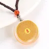 Hänge halsband amulet charm religion buddhismen shurangama mantra sanskrit om glas halsband öppnade locket minne ashes förvaring smycken