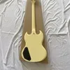 Guitarra elétrica com escala de jacarandá de fábrica OEM personalizada (branco amarelo verde) entrega rápida