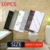 10 pezzi autoadesivi in PVC per piastrelle in marmo, adesivi murali impermeabili, bagno, cucina, soggiorno, pavimento, decorazione per la casa, adesivi per pavimenti