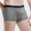 Caleçon Sexy hommes glace soie Boxer Shorts sous-vêtements pour culottes sans couture Ultra-mince été solide respirant