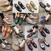 Horsebit Leffer Shoes Light Luxury Print Party Pointed Toe Red Green Standed G Formal Wear Shoes Office Business Shoes Storlek 38-48