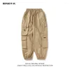 Men's Pants Autumn Ins Trendy Multi Pocket Port Style Cargo Loose Drawstring Leggings Japanese Vintage Men's Versatile