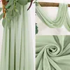 Feestdecoratie chiffon bruiloft boog draperen stof gordijnen pure achtergrond gordijn voor ceremonie plafond decoraties