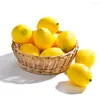 Party Decoration Lifelike Artificial Lemons Simulation Small Fake Fruit For Home Kitchen Wedding Pography Props