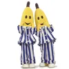 Costume da mascotte di banana professionale Simulazione Personaggio dei cartoni animati Vestito completo Carnevale Adulti Festa di compleanno Vestito operato per uomo Donna