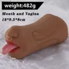 Realistic Oral Sexy Women Red Lips Mouth Male Masturbators Deep Throat With Tongue Teeth Nose Sex Toys For Men Masturbation Cup L230518