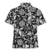 Herrpolos LCFA Brand Polo Shirts For Men Casual Colorful Mens Summer Clothing Personlighet Luxury Baroque Cashew Flowers 4xl