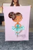 Cobertores Baby Girl First Christmas Cobertor Bailarina Decoração de Quarto Infantil Tecido Personaliz