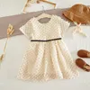 Sukienki dla dziewczyn nowe letnie dziewczyny sukienka księżniczka bobbowa suknia balowa bawełna ubrania dla dzieci dziecięce impreza r230612