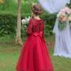 Girl Dresses 2023 Summer European Style High End Dance Shiny Sequins 4-12 Year Old Clothing Long Sleeve Children's Party Dress