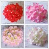 Top nouvelles fleurs artificielles hortensia têtes de fleurs décoration de fête de mariage fournitures Simulation fausse tête de fleur décorations pour la maison