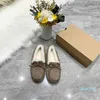 Boots Soft soled plush driving shoes Wool slip on cotton shoes