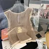 Women's Tanks Elegant Seaside Travel Top Hollow Embroidery Flower Pattern Vest Sleeveless Woman Teens Round Neck T Shirt