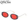 2022 Novo Vintage Steampunk Pequeno Oval Óculos de Sol Feminino Moda Punk Óculos de Sol Feminino Masculino Tons Coloridos Oculos De Sol L230523