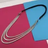 Hänge halsband manilai flera lager läder orm kedjor halsband kvinnor tjocka kedja hängen långa halsband uttalande smycken 230609