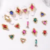 Nail Art Decorations 10pcs Luxury Gem Crystal Glass Alloy Water Mirror Shiny Rhinestone Charms Jewelry Parts DIY Accessories Decoration