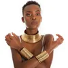 Hänge halsband uddein vintage uttalande choker halsband hänge guld färg läder afrikanska smycken för kvinnor moment krage maxi halsband set 230609