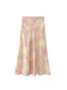 Zweiteiliges Kleid 2023 Damen Sommer Tiedye Satin 2-teiliges Set Mode plissierte ärmellose Bluse Top Hohe Taille Rock Anzug Chic Street Outfit 230612