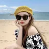 Berets Sommer atmungsaktive hohle dünne Freizeitliteratur und Mode japanische Leinen Retro Damen Baskenmütze G220612