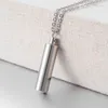 Pendant Necklaces Stainless Steel Tube-Shaped Male And Female With 50cm Necklace