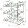 Sorbus Can Organizer Rack, 3-Tier Stackable Can Tracker Pantry Cabinet Organizer Holds up to 36 Cans, Great Storage for Canned Foods, Drin