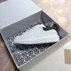 top new Womens Brand Designer shoes Sneaker Platform Classic Leather Sports Skateboarding Shoes Sneakers running Walking nero bianco