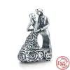 Pour les breloques pandora authentiques perles en argent 925 balancent la série de personnages garçon fille grand-père grand-mère mère perle