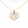 Chains Hzew Two Hose Heart Pendant Necklace Horse Necklaces Gift